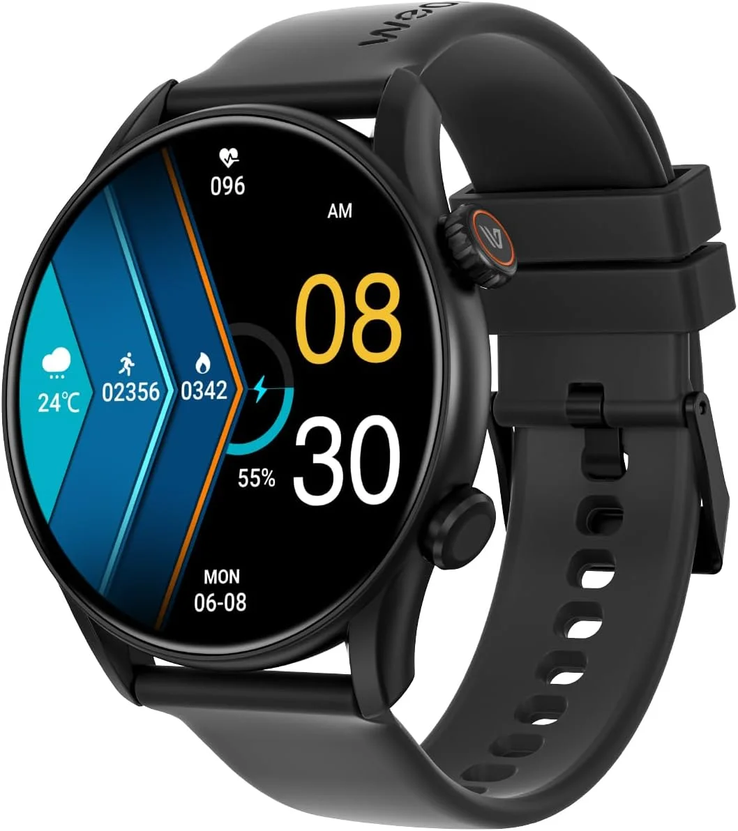 ساعت هوشمند ویوفلای Spirit 2 مناسب آقایان و بانوان، صفحه نمایش 1.39 اینچی HD، ردیاب تناسب اندام و ضربان قلب، ضد آب IP68، بیش از 100 حالت ورزشی، عمر باتری طولانی، سازگار با اندروید و iOS - مشکی