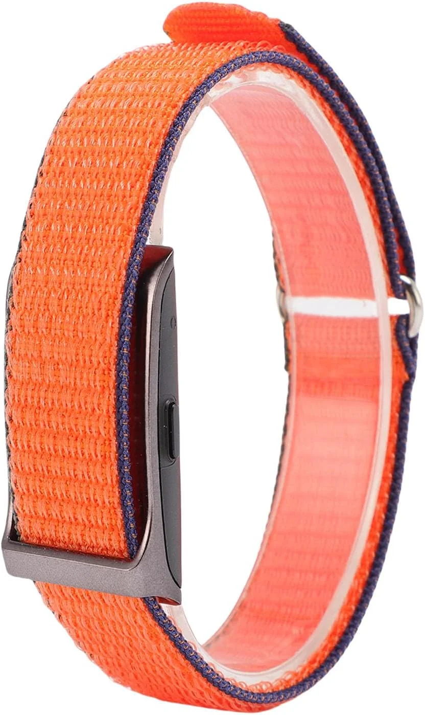 دستبند هوشمند، ردیاب فعالیت و تناسب اندام پوشیدنی، ردیاب خواب 24 ساعته، ضد آب تا عمق 10 متر، ساعت زنگ دار یادآوری تماس، مچ بند هوشمند 127 حالت ورزشی با برنامه (نارنجی)