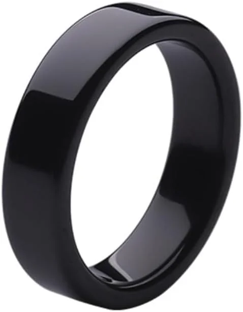 حلقه هوشمند CUID برای کارت های 13.56 مگاهرتز قابل بازنویسی و تکثیر Mifare 1K S50 و FM1108، حلقه سرامیکی کامل (مشکی، سایز 9 آمریکا)