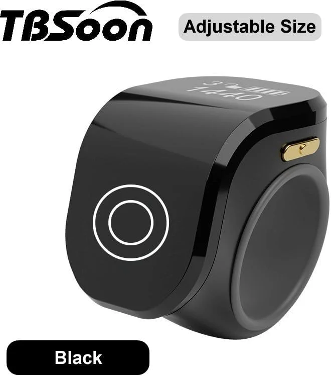 انگشتر هوشمند تسبیح با صفحه نمایش بزرگ - دارای صفحه نمایش OLED، باتری و قابلیت شمارش - مناسب استفاده روزانه و هدیه برای آقایان و بانوان