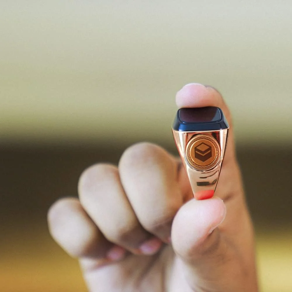 حلقه ذکر - تسبیح هوشمند - طلایی رز - 20 میلی متر