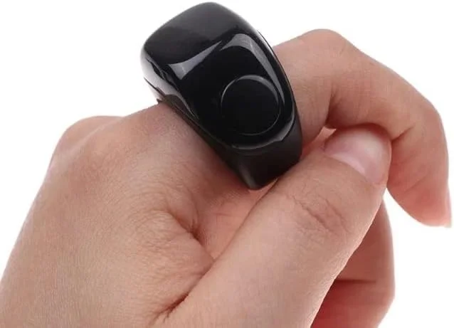 انگشتر تسبیح هوشمند iQIBLA مدل Zikr Ring Flex (F01) نسخه پلاستیکی، 3 سایز، یادآوری اوقات نماز، شمارنده تسبیح نمایشگر OLED، انگشتر هوشمند - (سفید)، بلوتوث