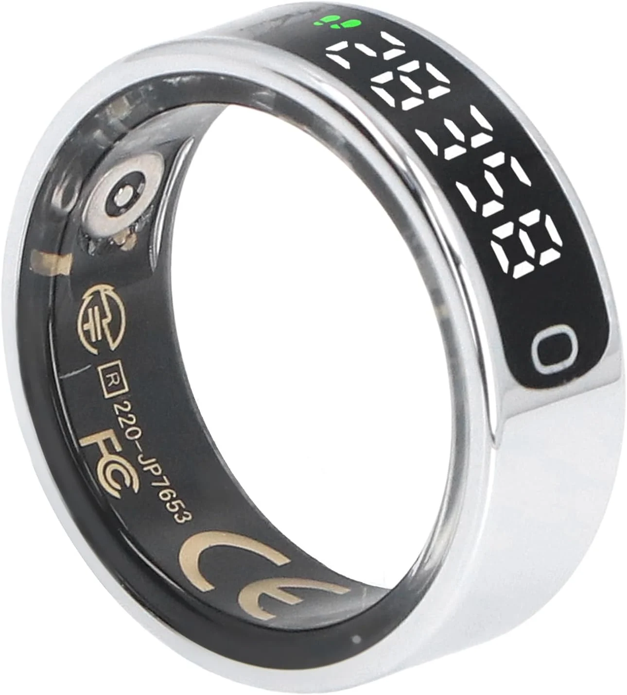 حلقه هوشمند با صفحه نمایش، دوربین کنترل حرکتی - ردیاب تناسب اندام ضد آب برای شنا و دوچرخه سواری، فولاد ضد زنگ، مانیتور گام شمار/خواب، عمر باتری طولانی (# 10)