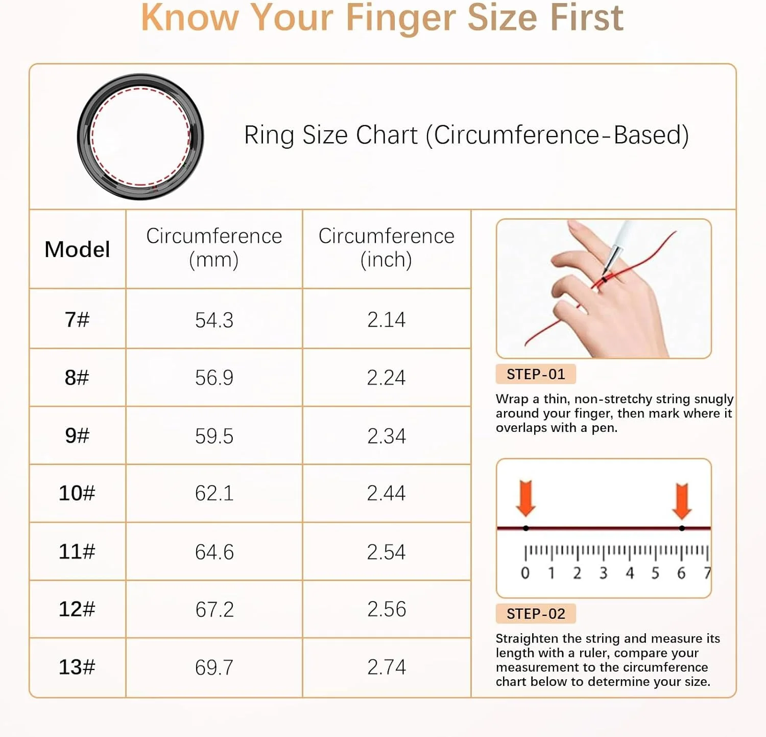 حلقه هوشمند ردیاب سلامتی مناسب برای زنان و مردان، حلقه هوشمند با قابلیت سنجش ضربان قلب، اکسیژن خون، HRV، استرس و پایش خواب، گام شمار، سازگار با آیفون و اندروید، بدون هزینه اشتراک، سایز 11 مشکی