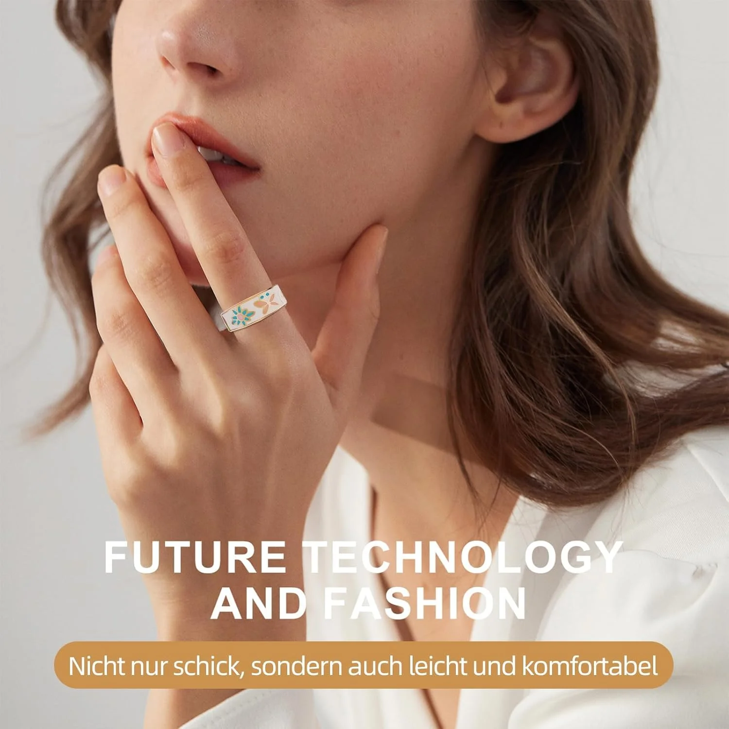 حلقه هوشمند ردیاب سلامتی برای آقایان و بانوان، حلقه تناسب اندام R18 با قابلیت پایش ضربان قلب و خواب، گام شمار، 8 حالت ورزشی، بدون نیاز به اشتراک، ضد آب IP68، عمر باتری 5-7 روز (سایز 8)