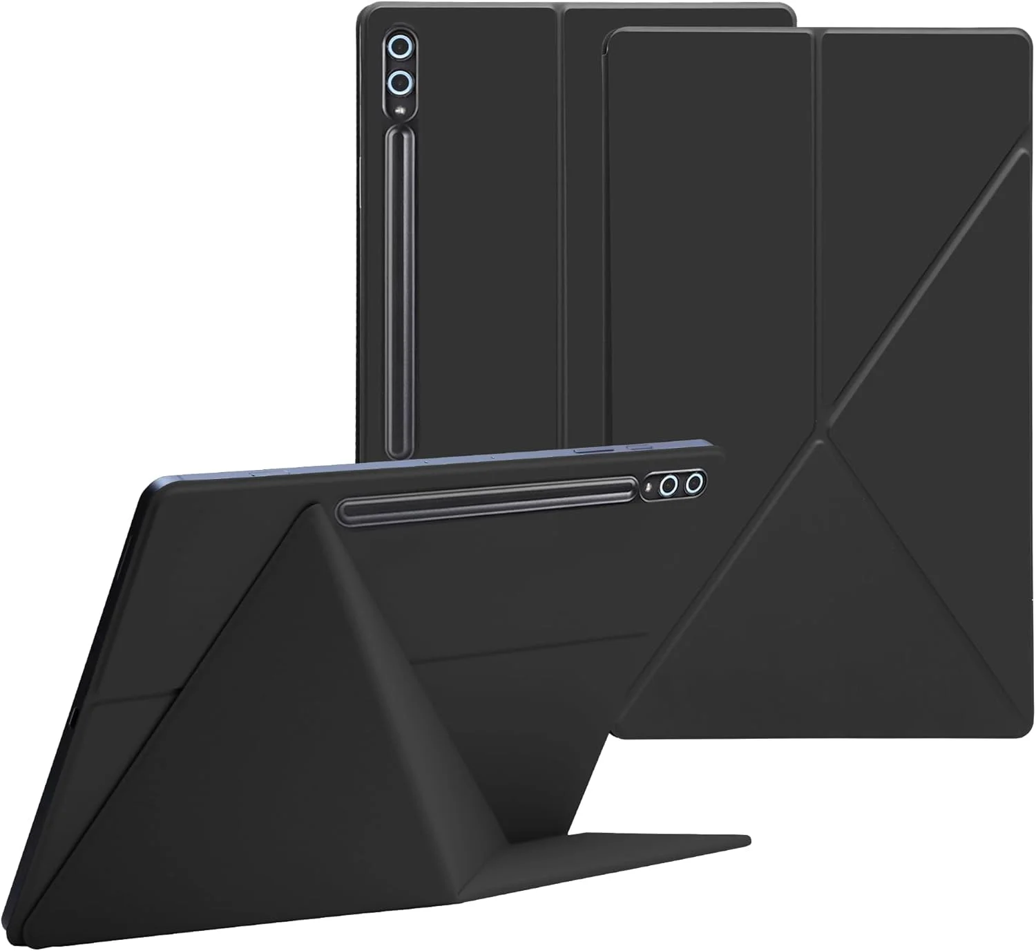 کاور مغناطیسی تبلت سامسونگ گلکسی تب S10 Ultra 2024 / S9 Ultra 2023 سایز 14.6 اینچ، مدل SM-X920/X926B/X910/X916B به همراه جای قلم، دارای حالت خواب/بیدار خودکار، رنگ مشکی
