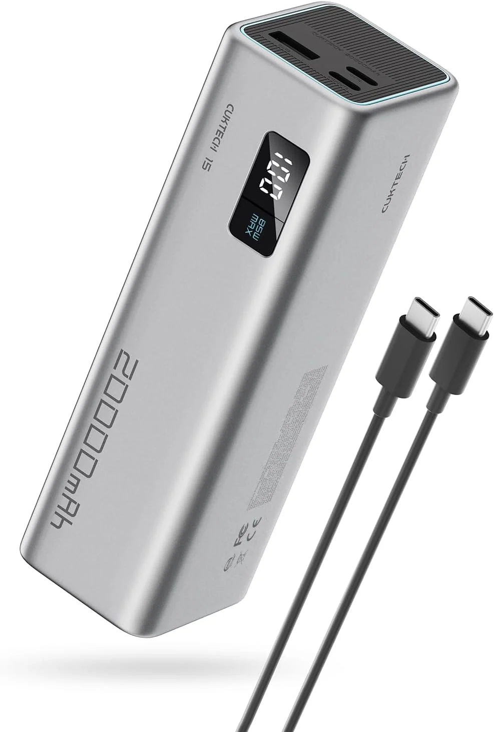 پاوربانک CUKTECH 15 SE، 20000 میلی آمپر ساعت 65 وات 3 پورت USB C شارژر قابل حمل لپ تاپ، PD 3.0 بسته باتری شارژ سریع برای ردمی، پوکو، مک بوک، آیفون، آیپد، سامسونگ، آنر، سوییچ و غیره