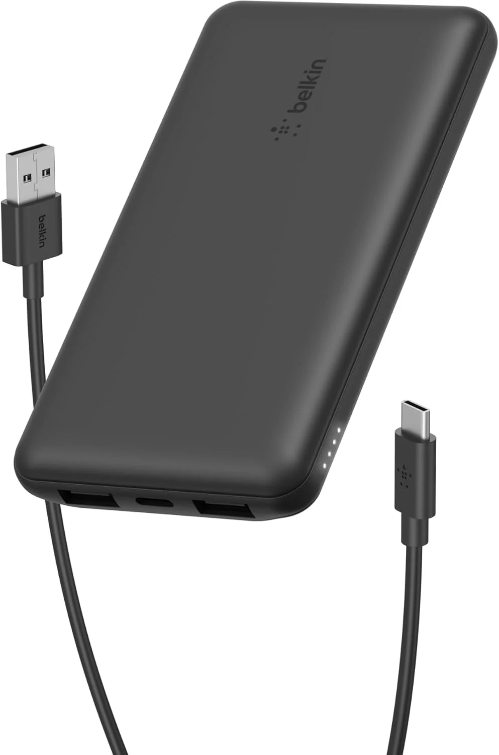 پاوربانک قابل حمل 10000 میلی آمپر ساعتی بلکین، شارژر قابل حمل 10K USB-C با 1 پورت USB-C و 2 پورت USB-A شارژ 15 واتی برای آیفون، سامسونگ گلکسی، ایرپاد، آیپد و موارد دیگر - مشکی (بازسازی شده)