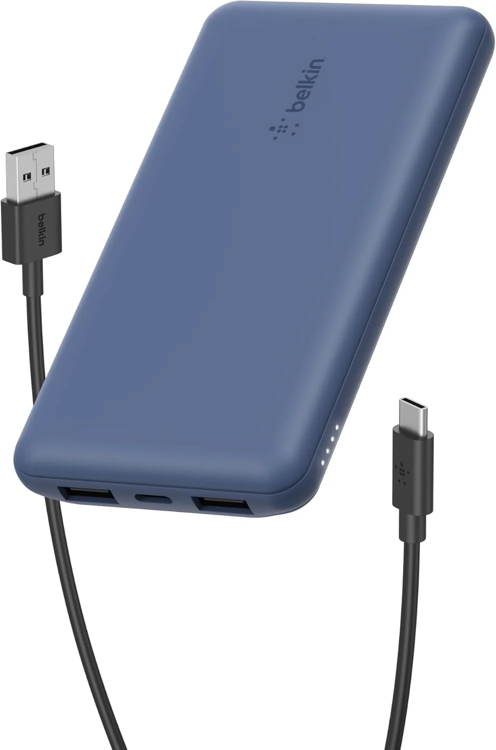 پاوربانک قابل حمل 10000 میلی آمپر ساعتی بلکین، شارژر قابل حمل 10K USB-C تا 15 وات برای آیفون، سامسونگ گلکسی، ایرپادز، آیپد و غیره – آبی (بازسازی شده)