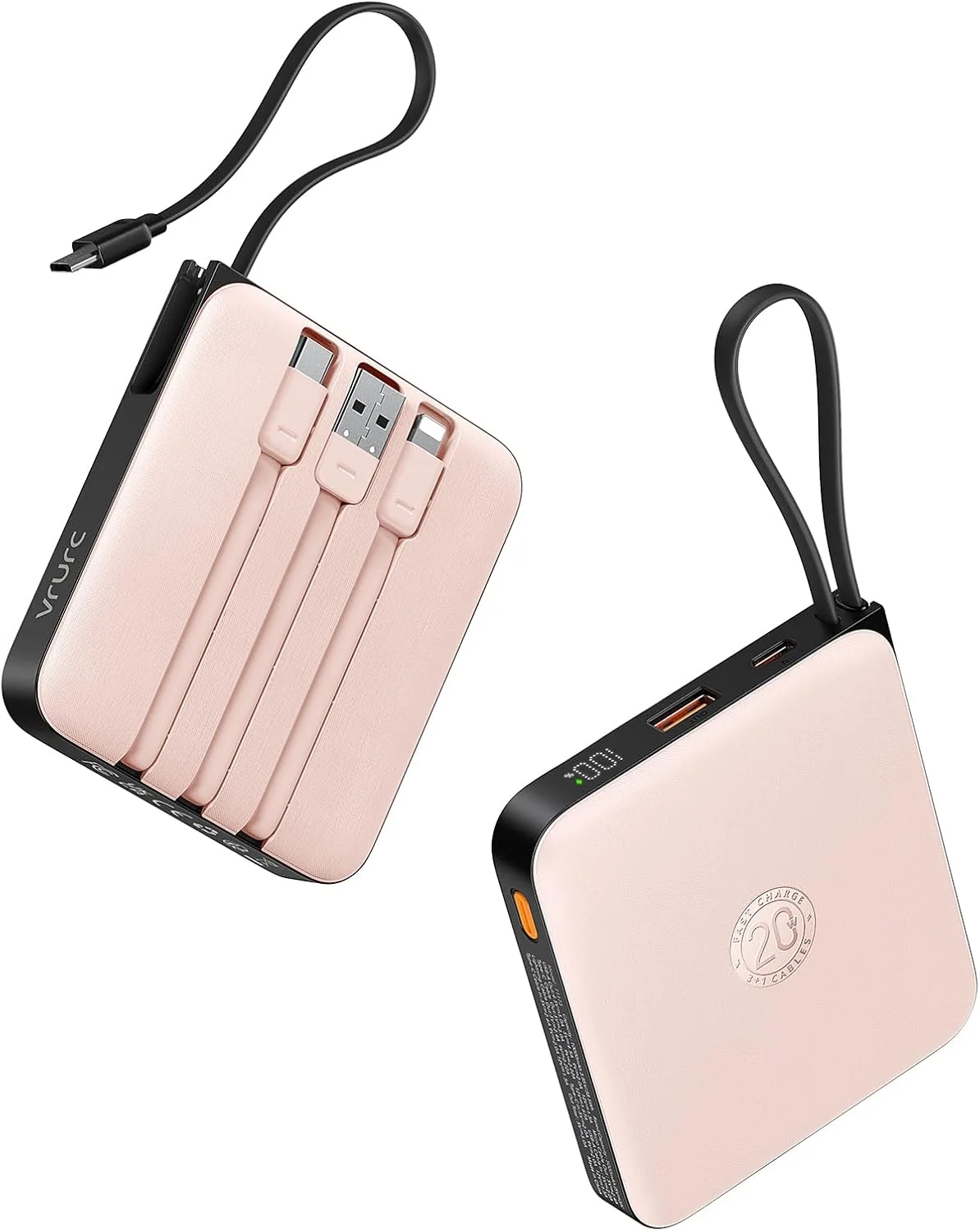 پاوربانک وی‌آرارسی مدل Portable Charger ظرفیت 10000 میلی‌آمپر ساعت