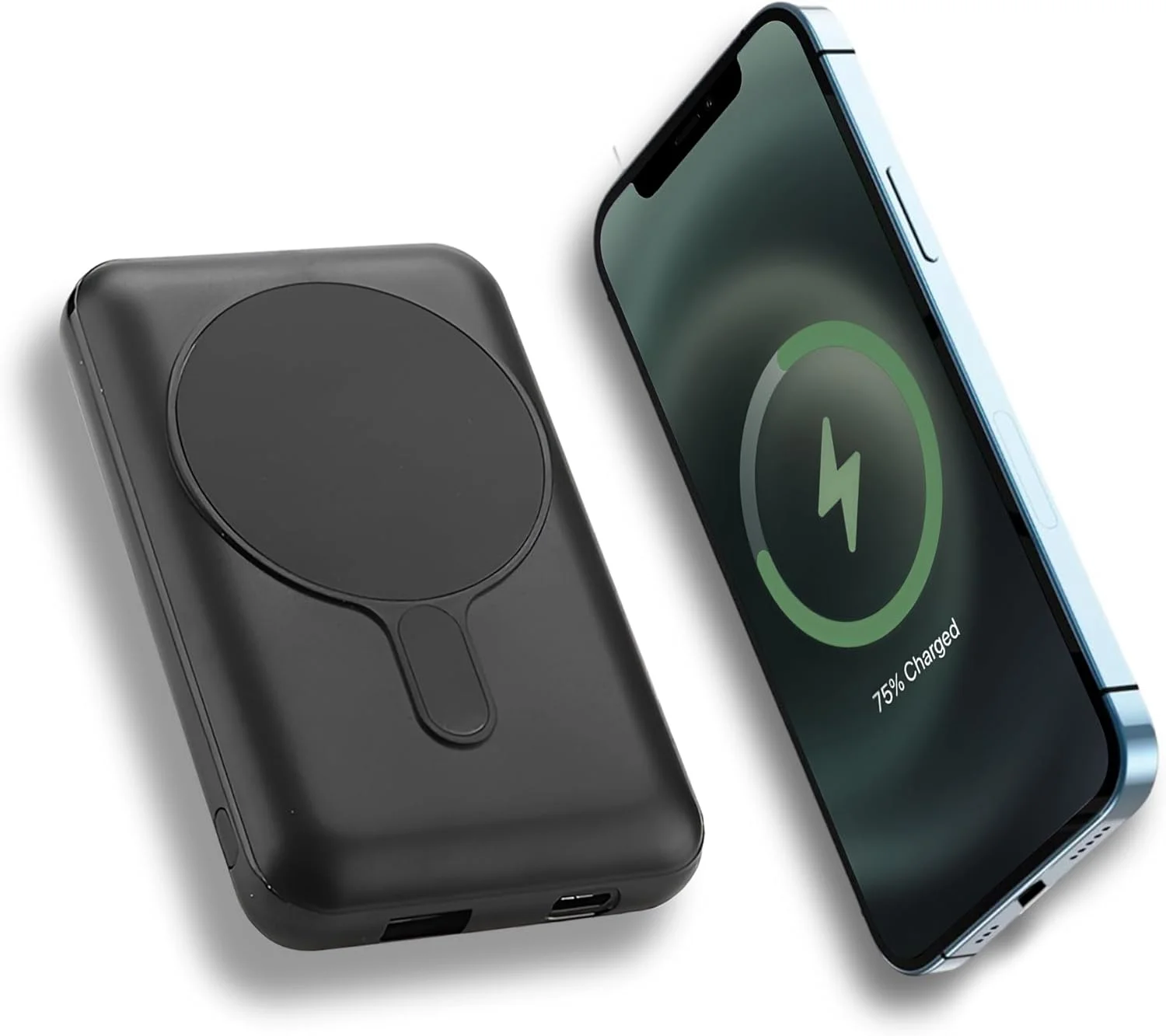 پاور بانک فوق العاده باریک 10000mAh با نمایشگر LED - شارژر همراه سریع با USB-C، USB-A، خروجی C داخلی - پاوربانک جمع و جور برای مسافرت و فضای باز