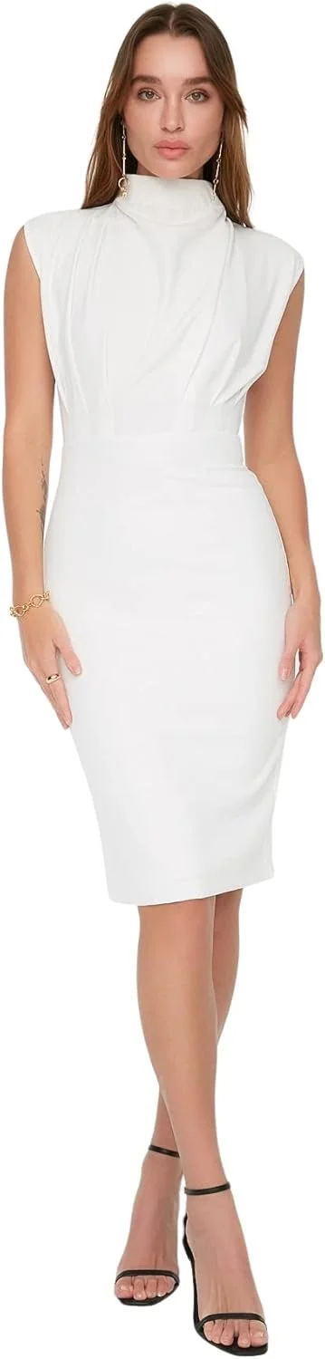 لباس بافتنی جذب زنانه ترندیول با یقه ایستاده