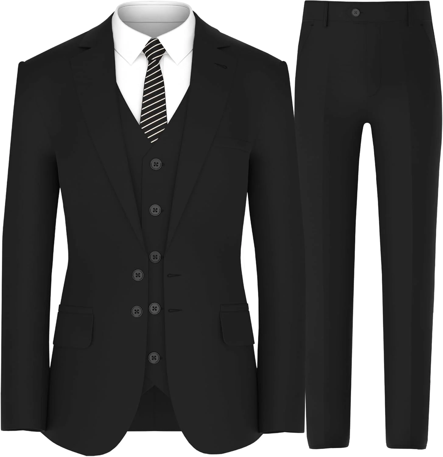 کت و شلوار مردانه آنتونیو اومو مدل Slim Fit - ست ۳ تکه شامل کت تک دکمه، جلیقه و شلوار