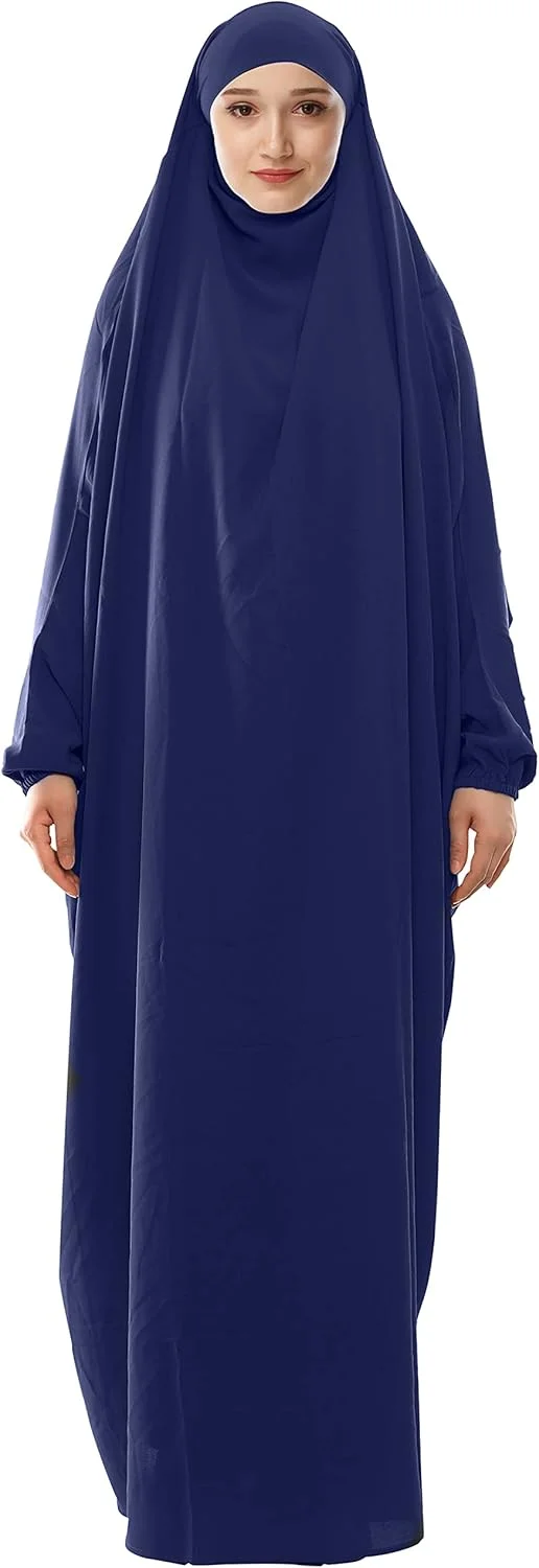 لباس نماز زنانه Lenmipot، جلابیب اسلامی، لباس مجلسی عید، یک تکه، لباس پوشیده و گشاد عربی