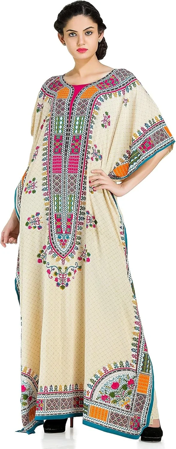 تونیک پیراهن بلند ماکسی کیمونو، مناسب مهمانی ساحلی و لباس غیر رسمی