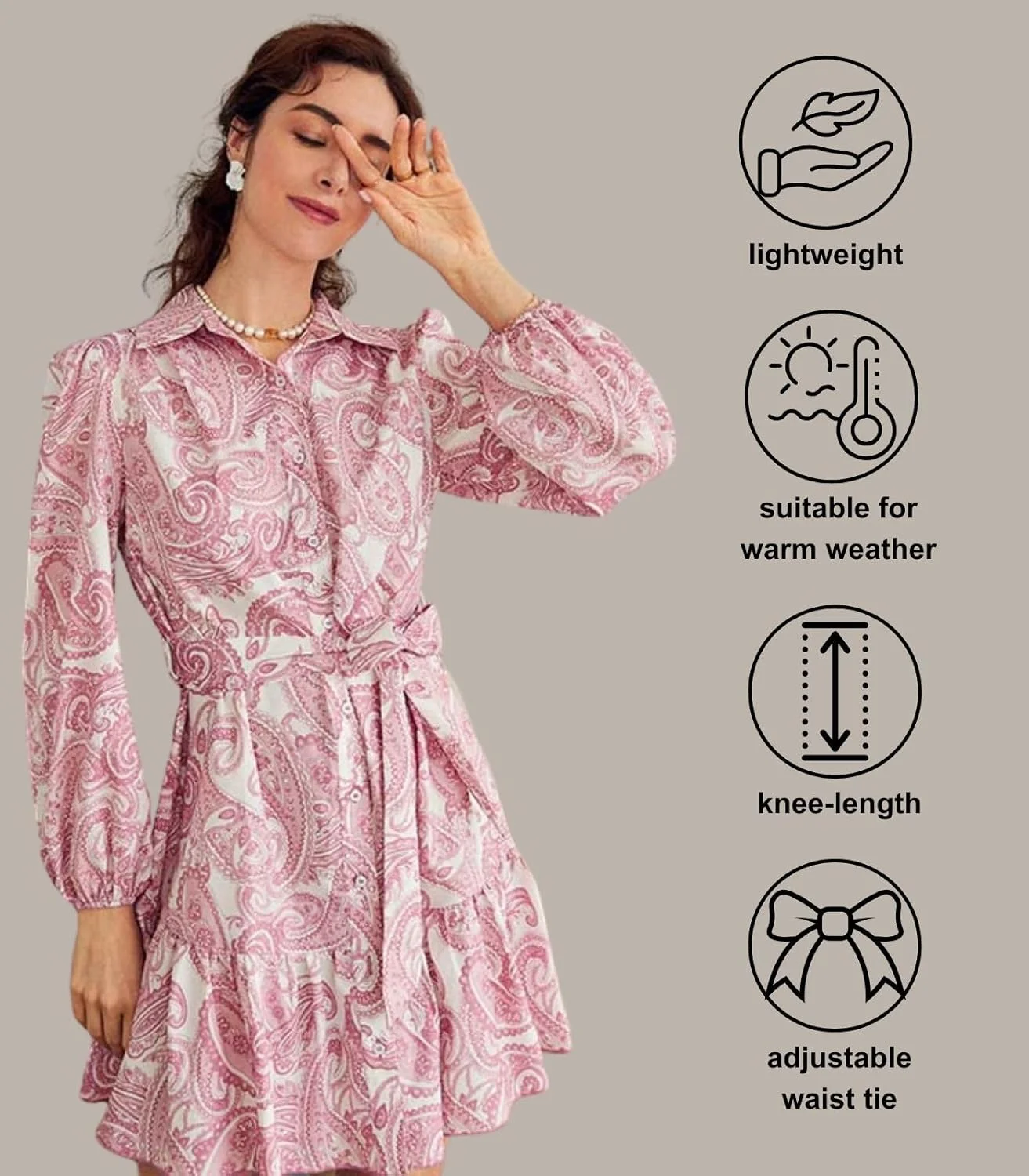 لباس زنانه اسلاب ریون DHRUVI TRENDZ مدل Western Dress با تن خور معمولی