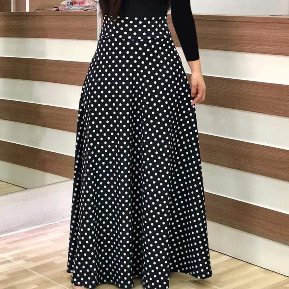 پیراهن زنانه خال خالی به سبک بوهو