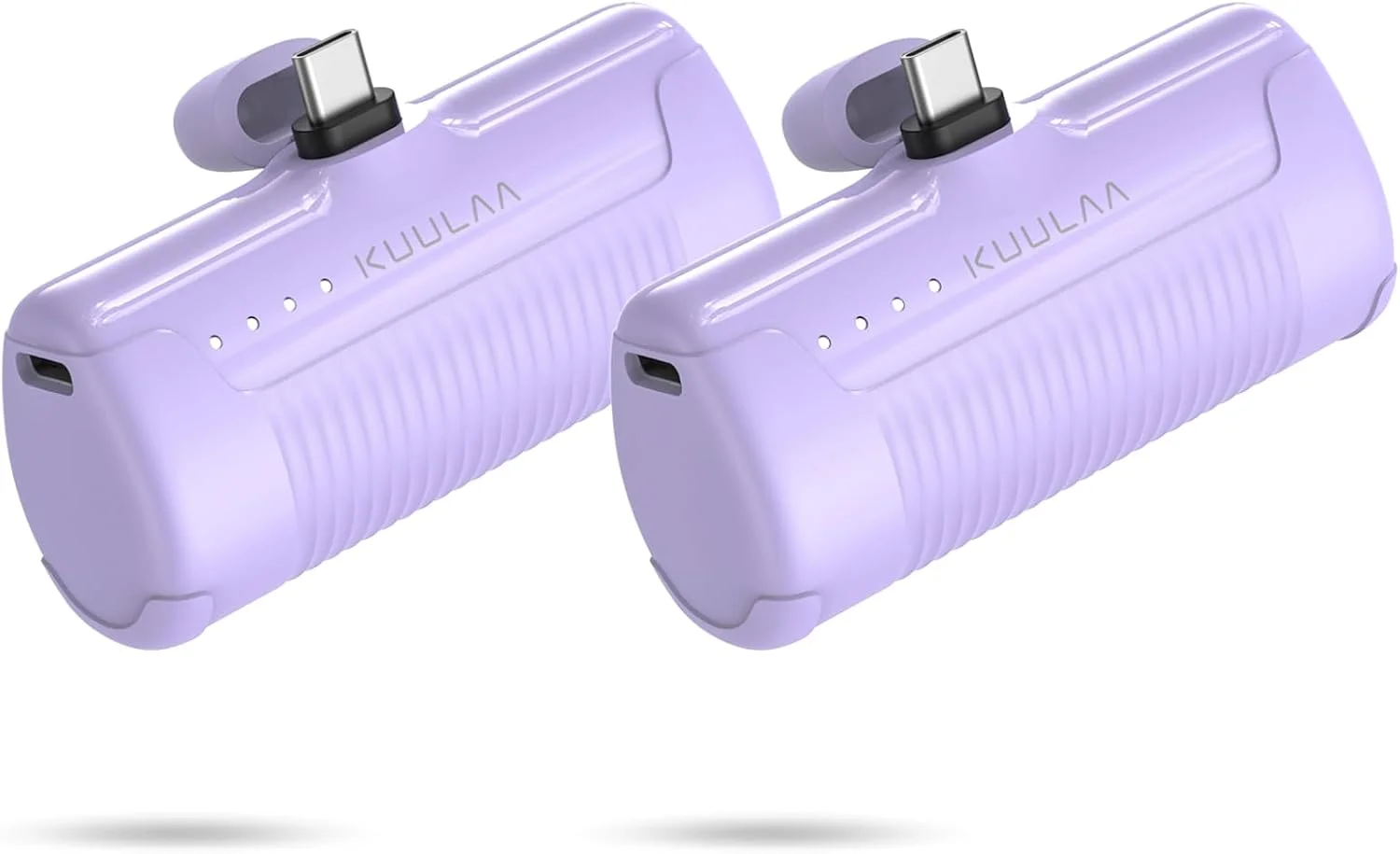 دو عدد پاور بانک کوچک کولاا 4500 میلی آمپر ساعت، شارژر قابل حمل فوق العاده جمع و جور USB C، بسته باتری کوچک سازگار با آیفون، سامسونگ، هواوی، شیائومی و غیره
