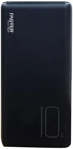 پاور بانک قابل حمل 10000mAh فستر مدل J11 با خروجی دوگانه USB-A، طراحی سبک و جمع و جور، نشانگر LED و سازگاری با دستگاه های مختلف برای استفاده روزمره و مسافرت