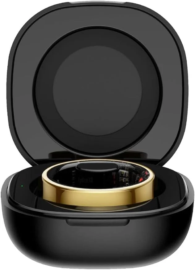 حلقه هوشمند TCH مدل R20، ردیاب سلامتی و تناسب اندام، پایش خواب، حسگر ضربان قلب و اکسیژن خون، طلایی، سایز 9، صفحه لمسی، باتری 220 میلی آمپر، شارژ Type-C، عمر باتری 7 روزه، ضد آب