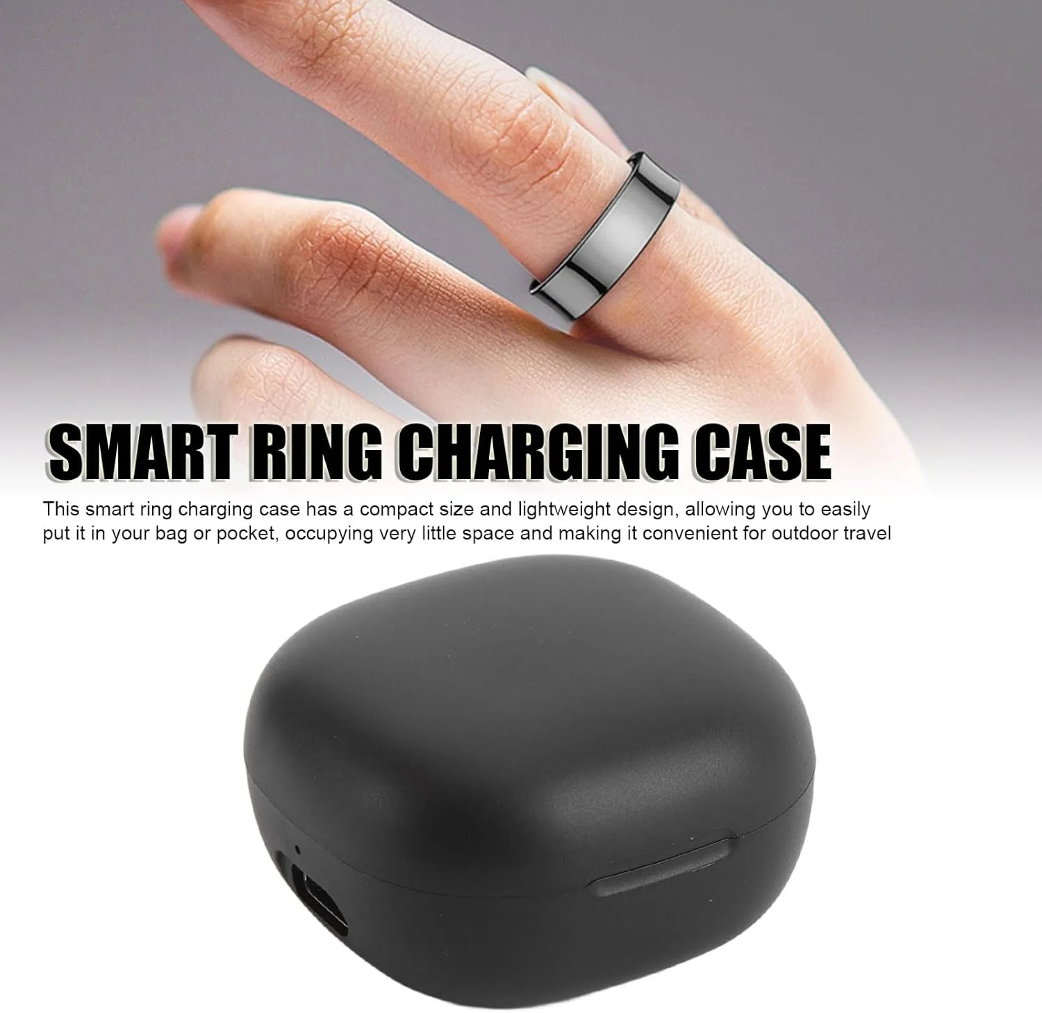 محفظه شارژ انگشتر هوشمند برای مدل‌های R02 R03 R06 R11M R8 H01 SR05 - جعبه شارژ مغناطیسی قابل حمل با چراغ نشانگر، نگهدارنده شارژ مسافرتی جمع و جور