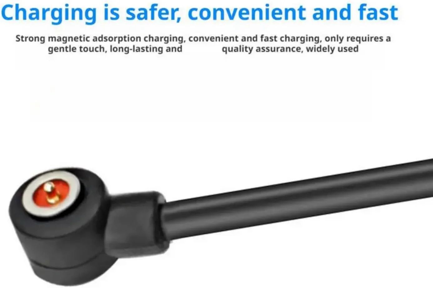 کابل شارژر مغناطیسی هوشمند SKEIDO، 2 پین 4 میلی‌متری، USB، پایه شارژ، سیم آداپتور برق برای حلقه‌های هوشمند NFC مدل R02 R03 R06 R2، خط شارژ مغناطیسی قوی 30 سانتی‌متری، 1 عدد