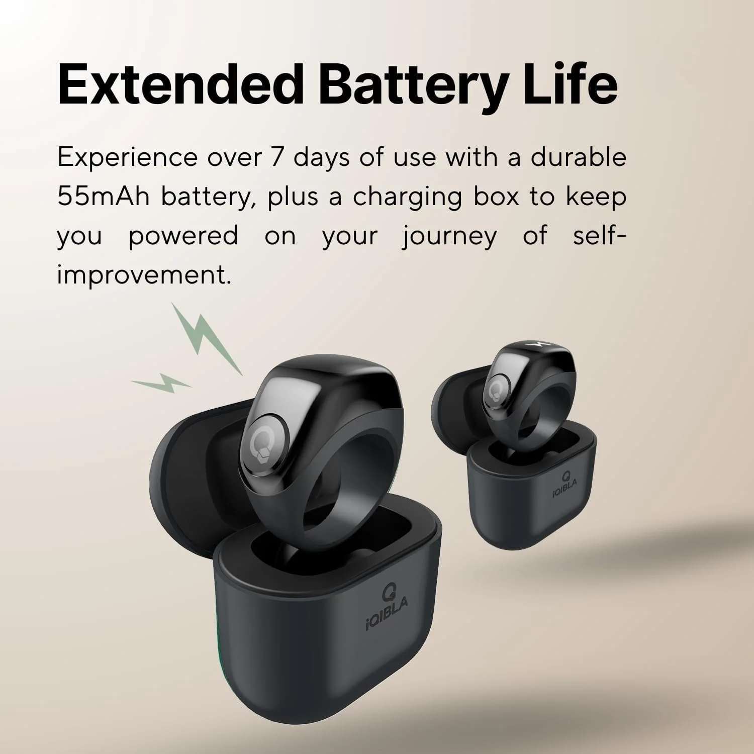 انگشتر هوشمند، انگشتر تسبیح، نماز مسلمانان، یادآوری زمان نماز، نمایشگر OLED، شمارنده، مشکی، ضد آب IPX67، فناوری پوشیدنی، 3 سایز سازگار (18/20/22 میلی متر)، همراه با جعبه شارژ