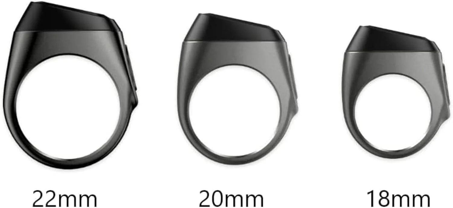 حلقه تسبیح ذکر - نماز مسلمانان - یادآوری زمان نماز صفحه نمایش OLED شمارنده تسبیح حلقه هوشمند فناوری پوشیدنی ضد آب (خاکستری، 22 میلی متر)