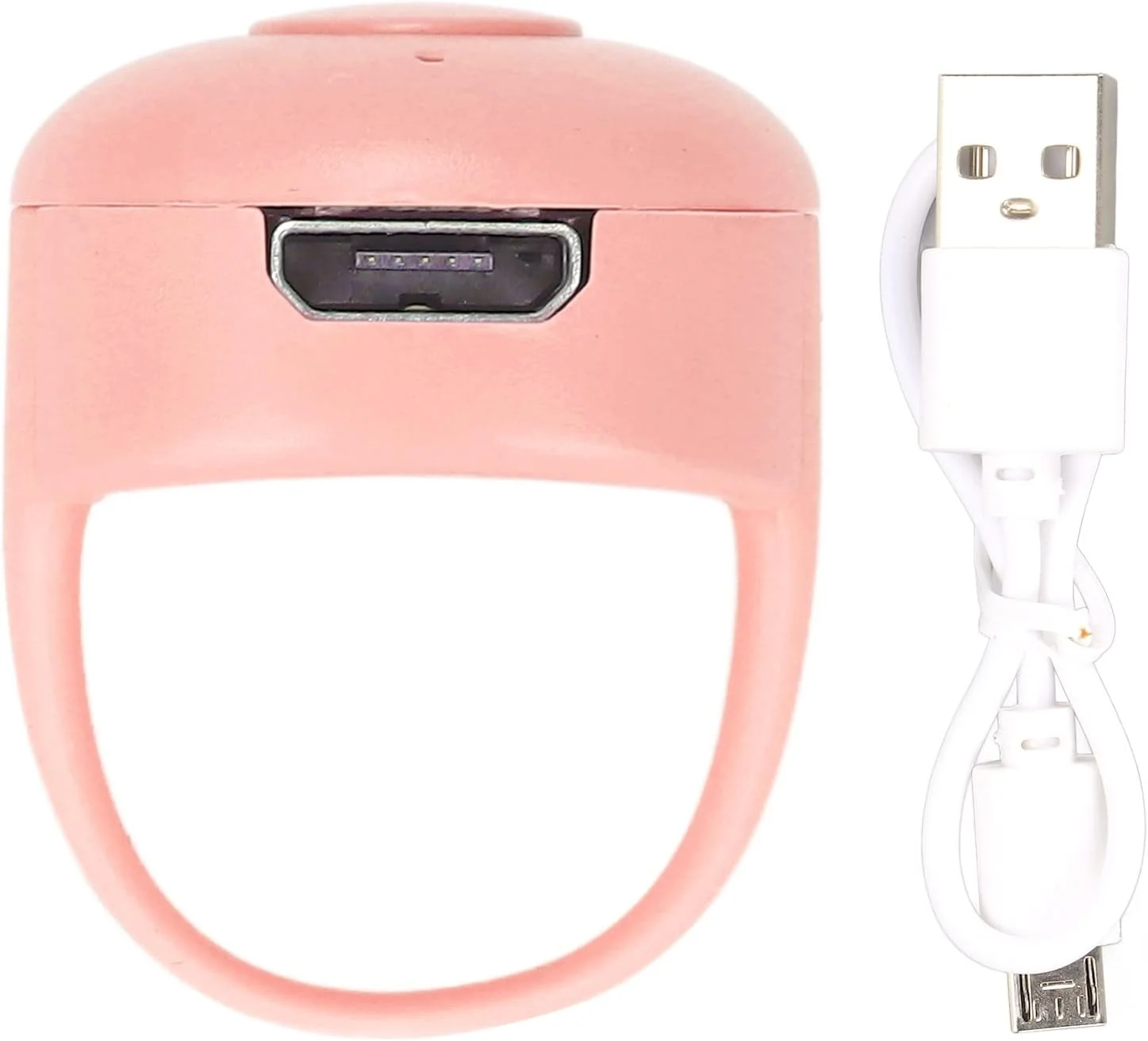 حلقه هوشمند OOPP، کنترلر حلقه هوشمند حرفه ای قابل حمل با کابل USB، حلقه کنترل از راه دور دستگاه هوشمند بلوتوث جهانی برای تلفن های هوشمند (صورتی)