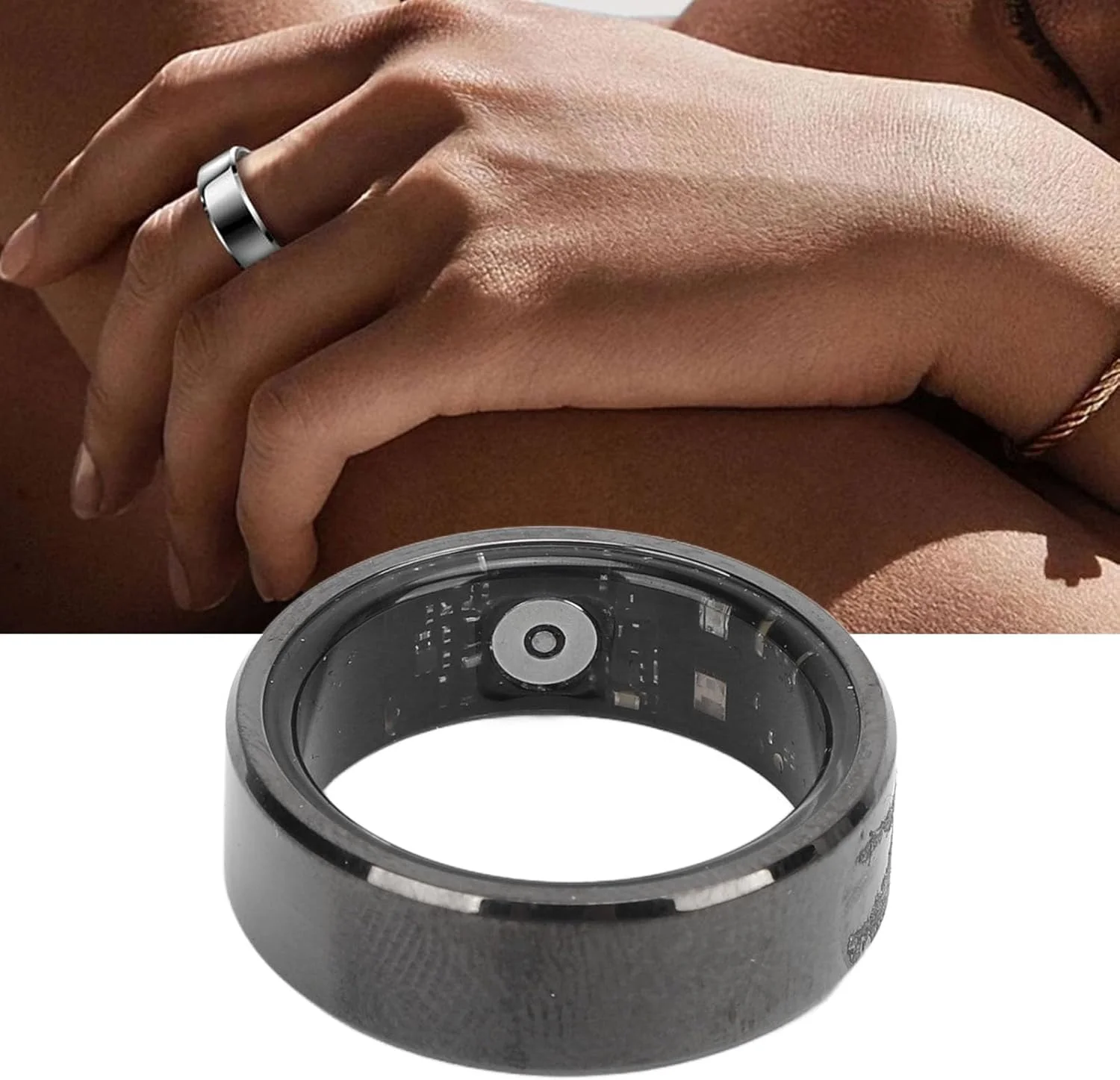 حلقه هوشمند سلامتی، حلقه ردیاب تناسب اندام با کنترل برنامه IP68 ضد آب و شیک برای خواب