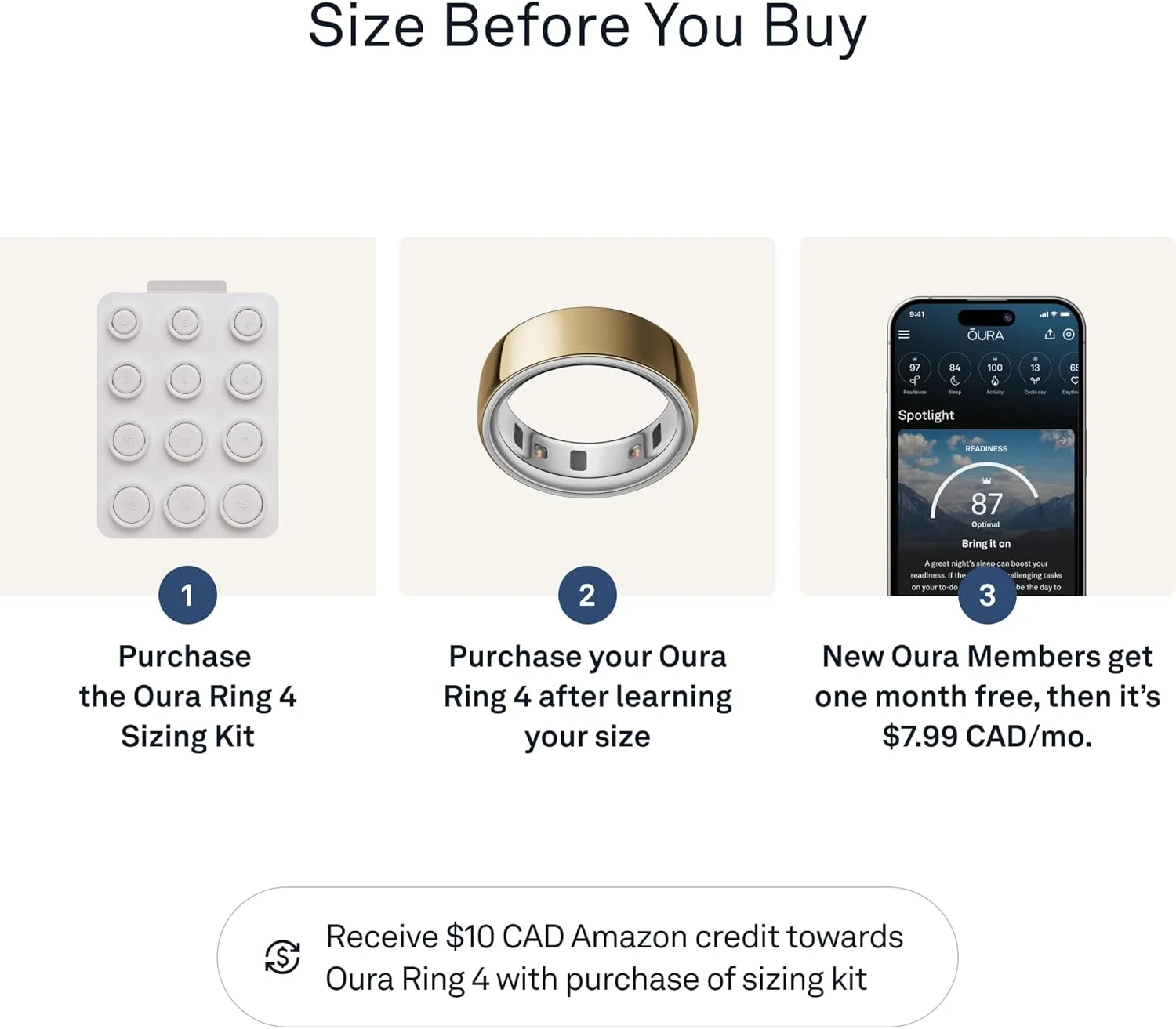 کیت تعیین سایز انگشتر Oura مدل 4 - قبل از خرید سایز خود را مشخص کنید - دسته بندی سایز منحصر به فرد برای انگشترهای هوشمند - اعتبار خرید دریافت کنید