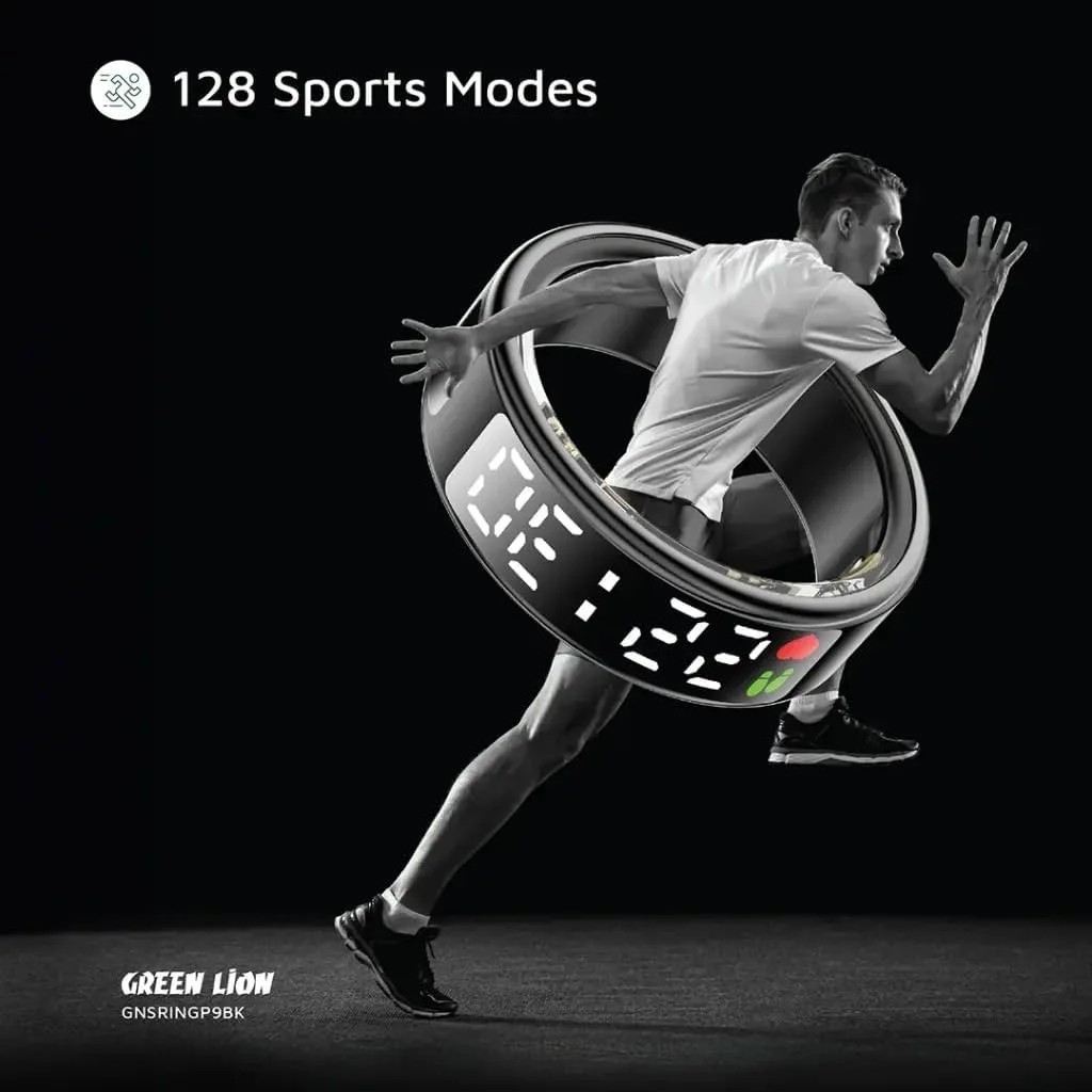 حلقه هوشمند پرو نکست استور: ردیاب سلامتی و تناسب اندام با نمایشگر دیجیتال، ضربان قلب، اکسیژن خون (SpO2) و پایش خواب، پوشیدنی هوشمند ضد آب برای آقایان و بانوان - سایز 9