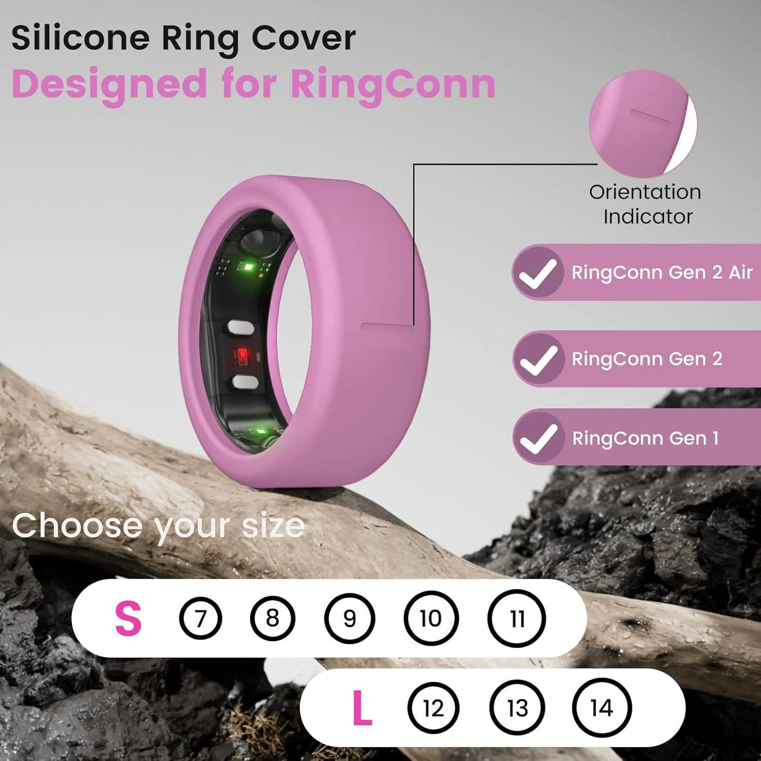 بسته 10 عددی محافظ انگشتر سیلیکونی الاستیک برای نسل 2 RingConn، لوازم جانبی مناسب ورزش برای آقایان و بانوان (همه 10 رنگ - 6، S (7/8/9/10/11))