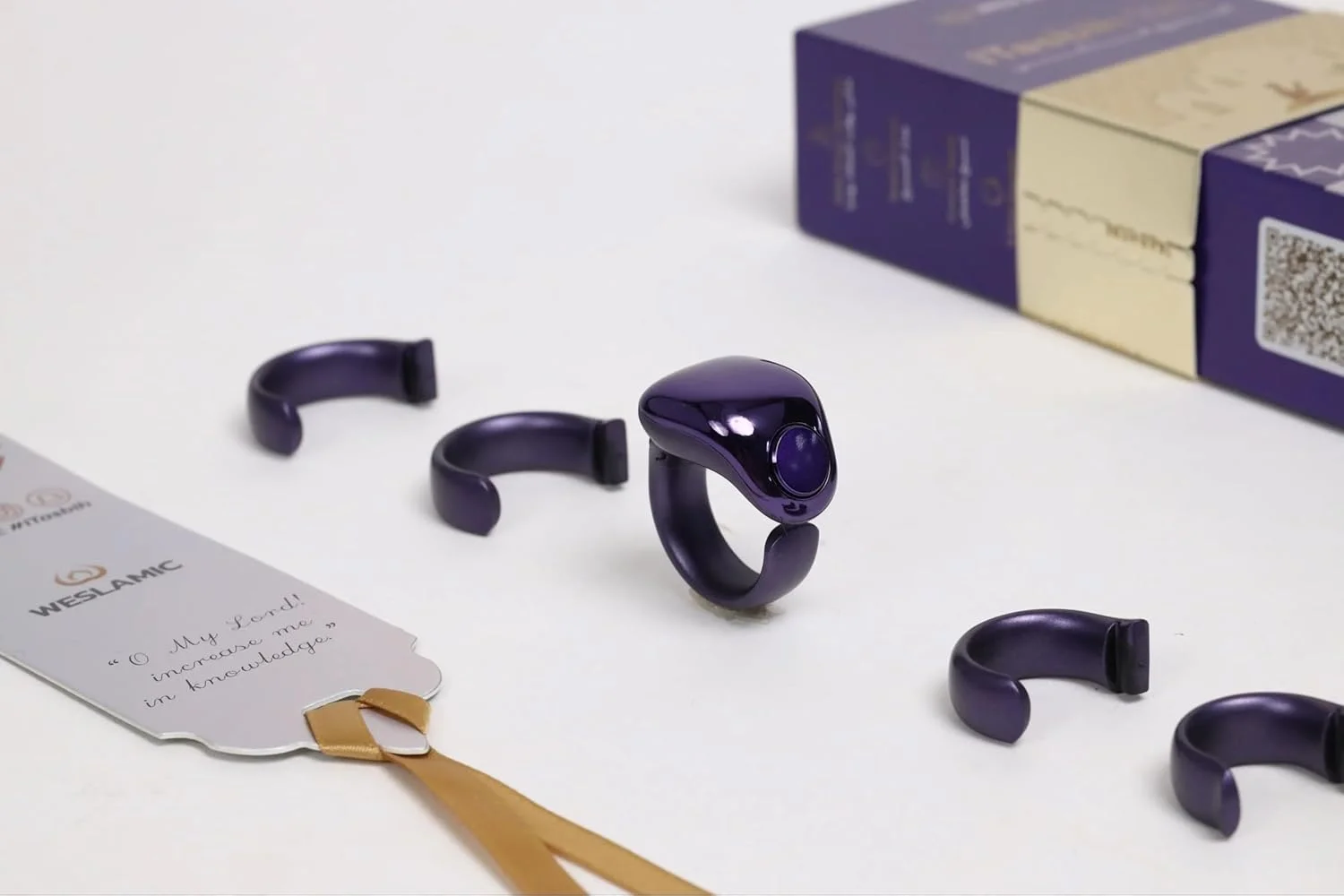 حلقه تسبیح هوشمند آی تسبیح WESLAMIC iTasbih-Faith (بنفش یاسی) 2025 جدید!!