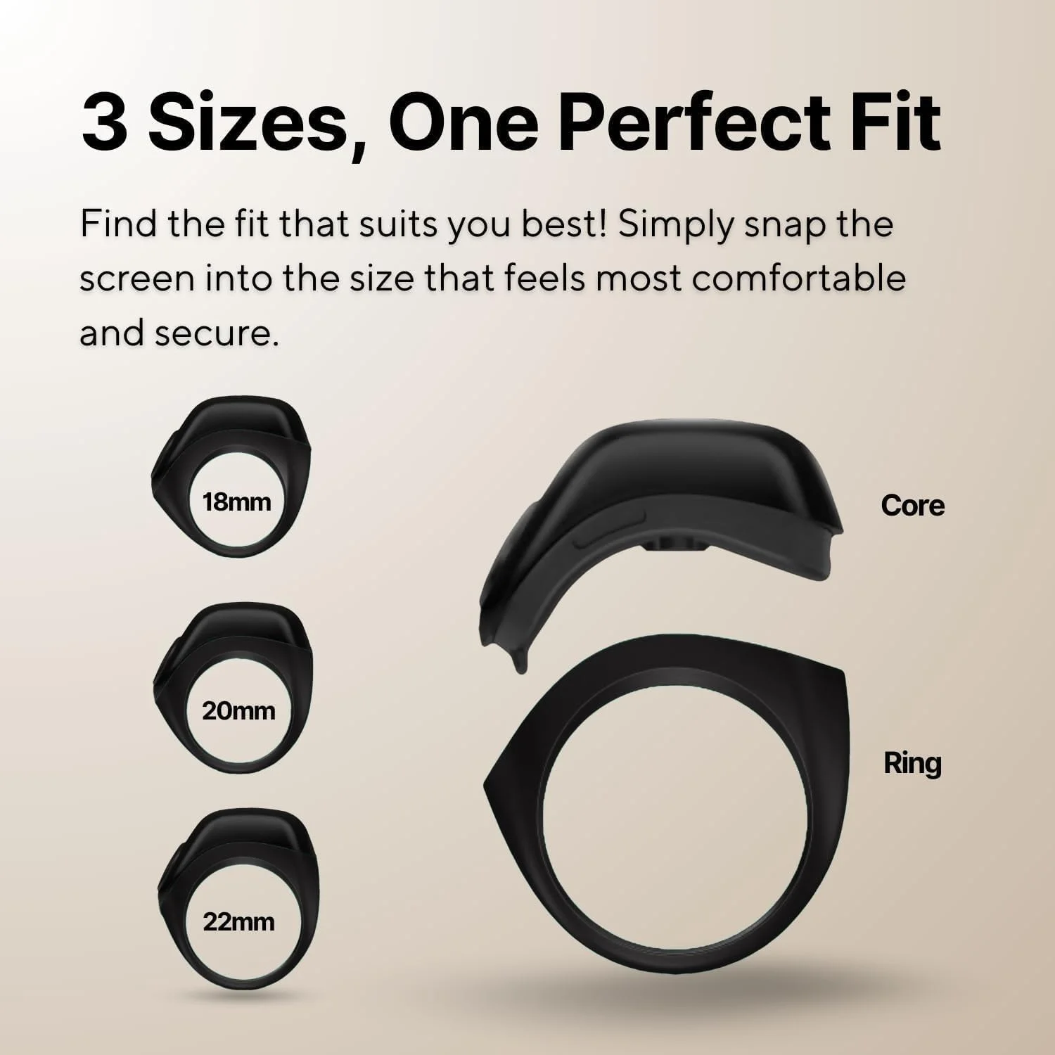 حلقه ذکر هوشمند جود مدل J01، شمارنده تسبیح هوشمند با صفحه نمایش OLED، ضد آب IP67، در 3 سایز (18/20/22 میلی متر) + جعبه شارژ (آبی)