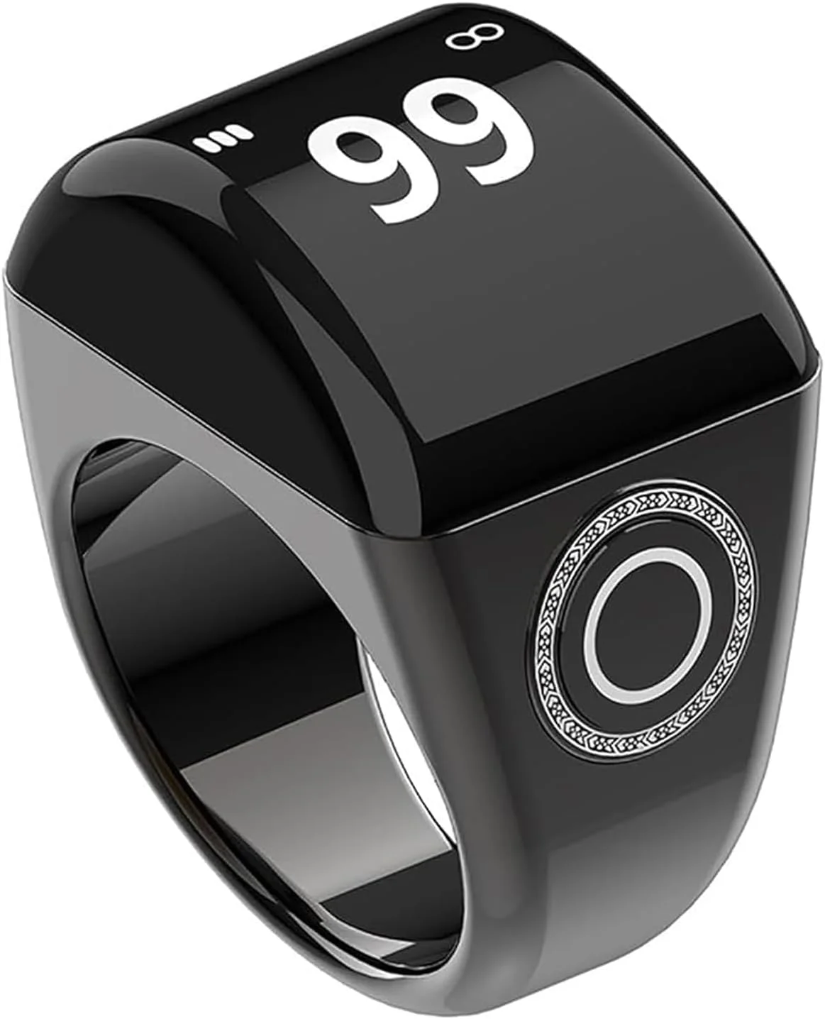 حلقه ذکر شمار هوشمند KEWAYO، حلقه شمارنده، صفحه نمایش دیجیتال 0.49 اینچی، شمارنده تسبیح، قابل شارژ با USB