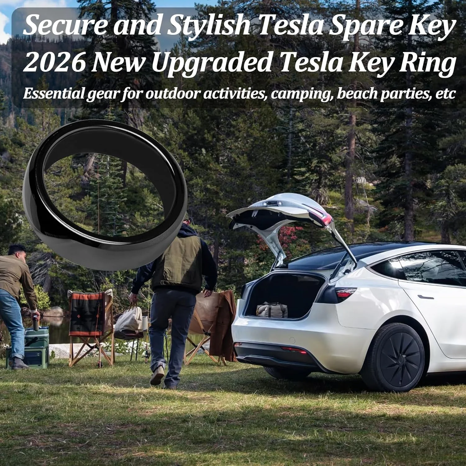 حلقه هوشمند سرامیکی RFID تسلا، جایگزین کارت و سوییچ کلید برای مدل های تسلا 3/Y/X/S (شماره 9)