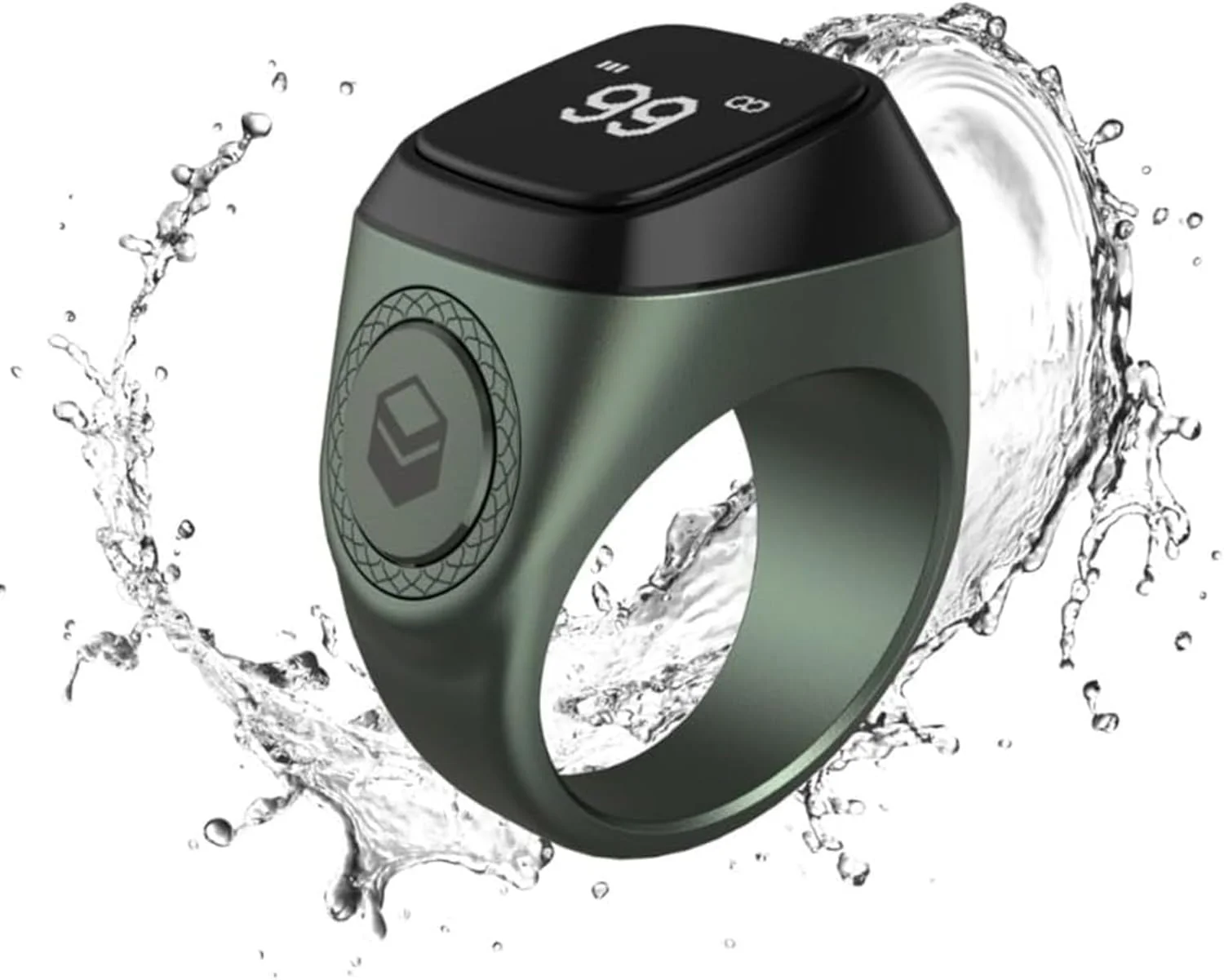 انگشتر تسبیح هوشمند آلیاژ فلزی جدید برای مسلمانان، شمارنده ذکر دیجیتال تسبیح، یادآور 5 وقت نماز، انگشتر شمارنده تالی هوشمند ضد آب بلوتوث