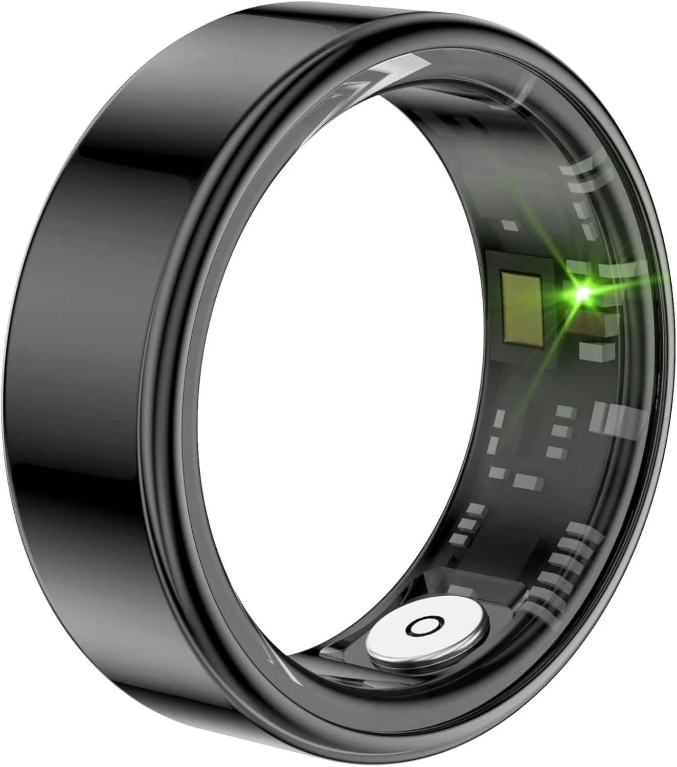 حلقه هوشمند ردیاب تناسب اندام با قابلیت سنجش ضربان قلب، اکسیژن خون و تجزیه و تحلیل خواب | ضد آب 5ATM | سازگار با iOS و Android | بدون نیاز به اشتراک