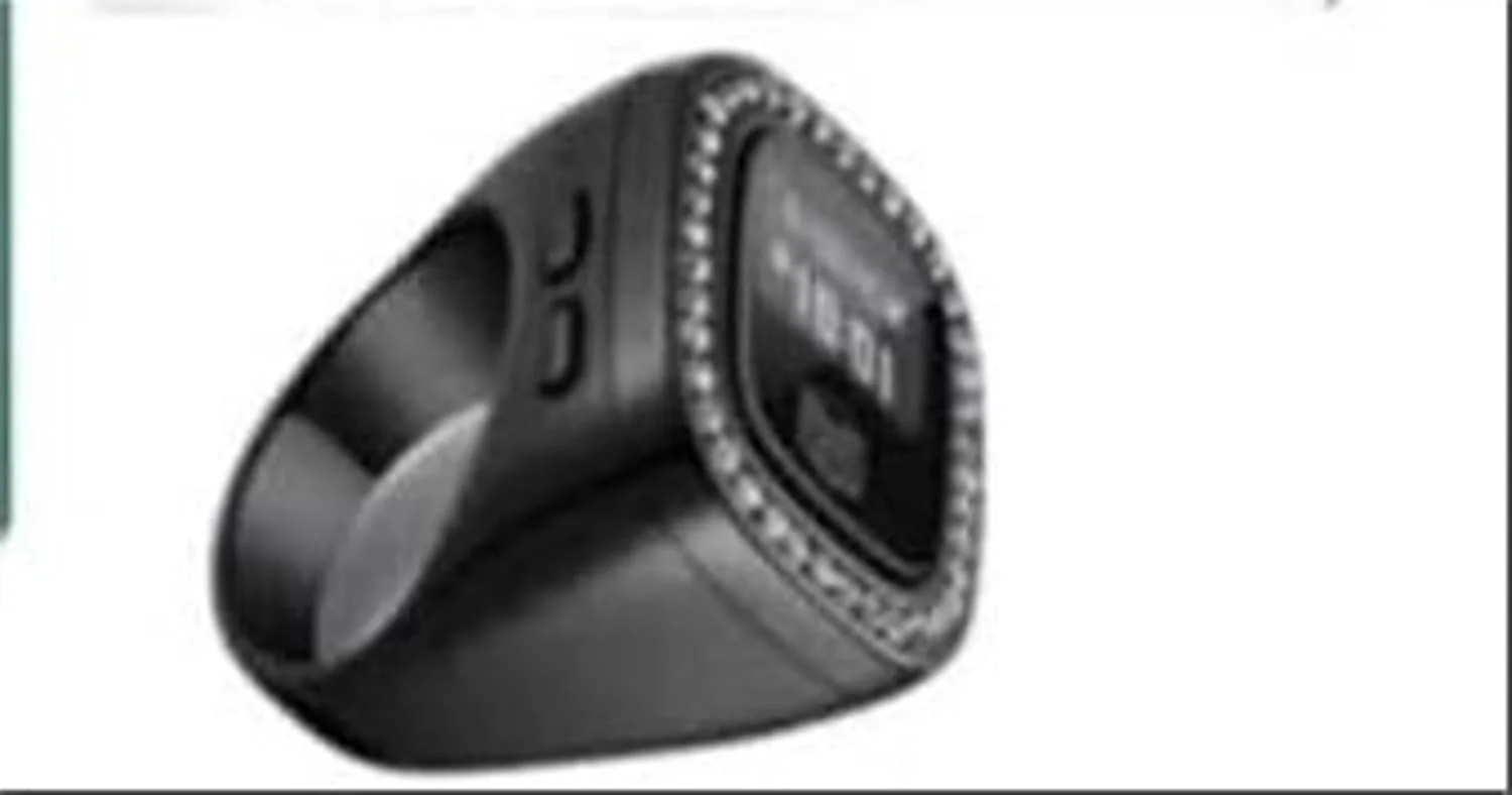 حلقه تسبیح شمارنده ذکر مدل S1/S2/S3 No.502 با نگین الماس، حلقه هوشمند دیجیتال ذکر با نمایشگر OLED، شمارنده انگشتی ضد آب قابل تنظیم 20 میلی متری، شمارنده تسبیح چند کاناله (مشکی، 20 میلی متر)