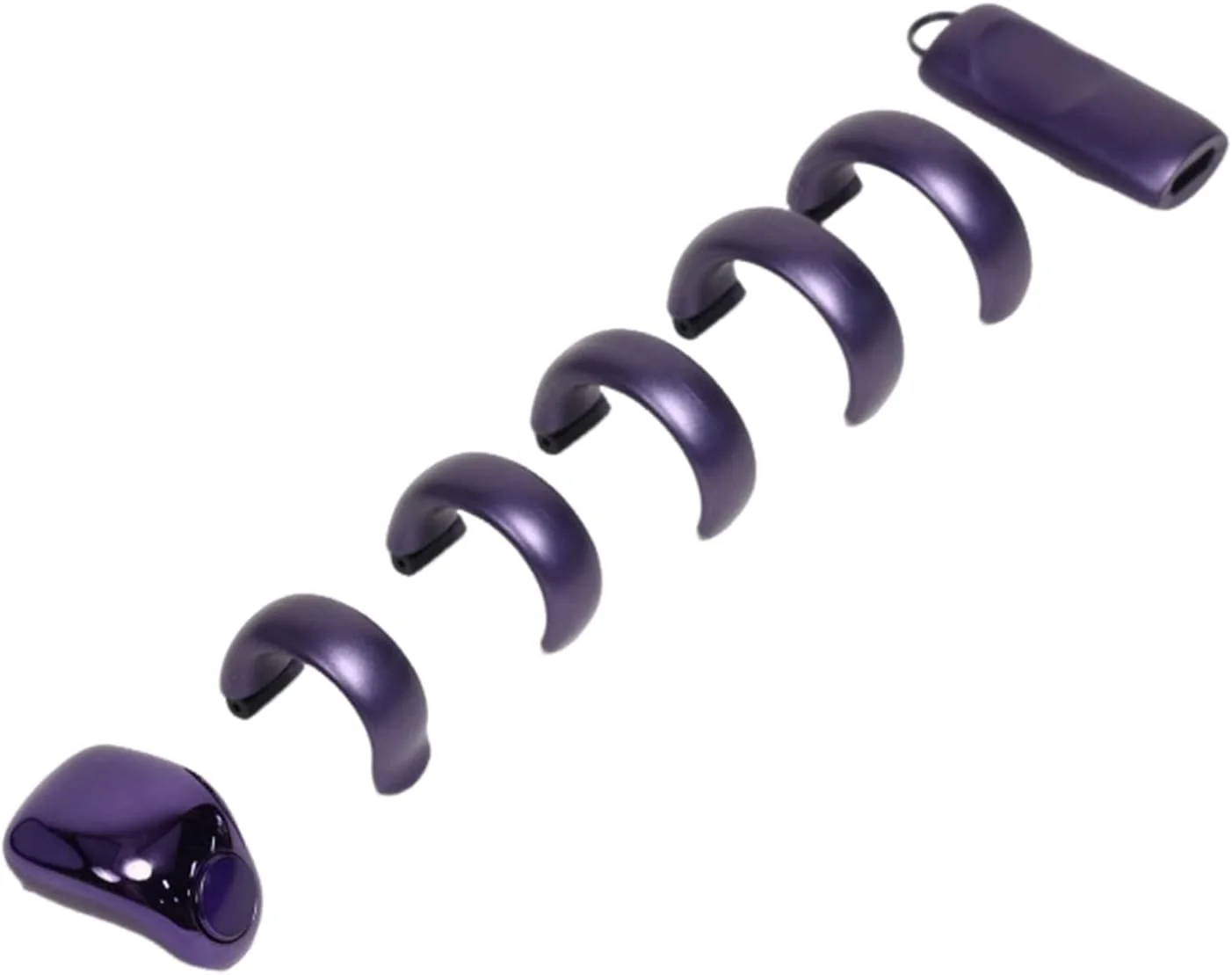 انگشتر هوشمند، انگشتر تسبیح هوشمند، نماز مسلمانان، شمارنده، یادآوری زمان نماز، نمایشگر OLED، ضد آب IPX67، عمر باتری تا 20 روز، 5 حلقه قابل تعویض (بنفش)