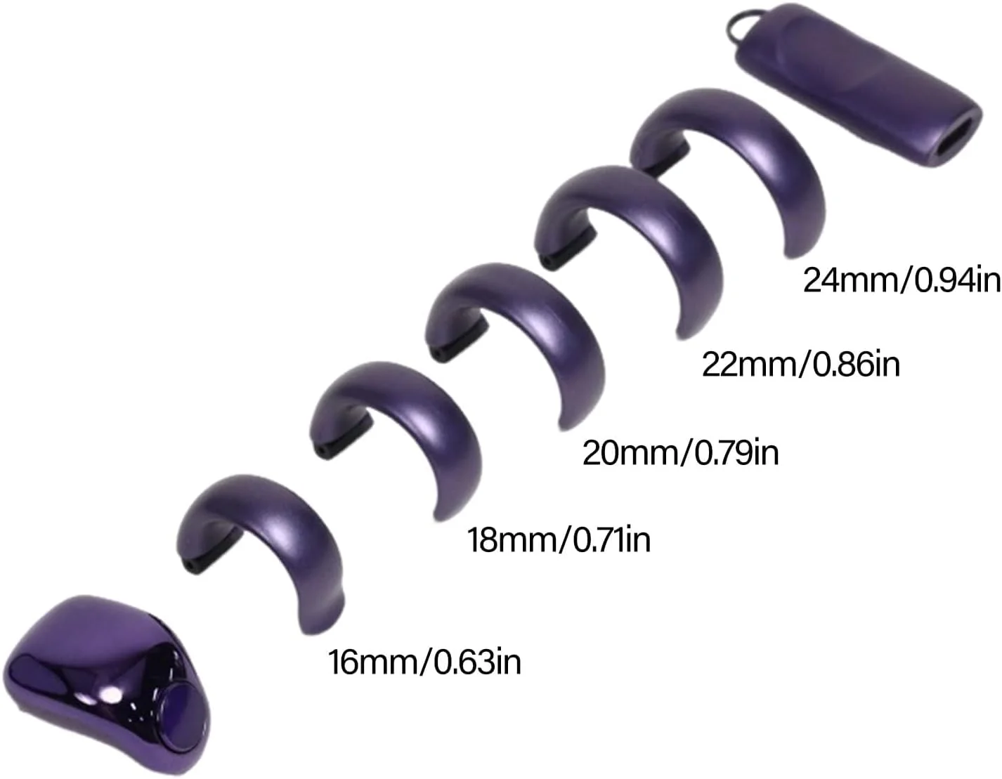 انگشتر هوشمند، انگشتر تسبیح هوشمند، نماز مسلمانان، شمارنده، یادآوری زمان نماز، نمایشگر OLED، ضد آب IPX67، عمر باتری تا 20 روز، 5 حلقه قابل تعویض (بنفش)