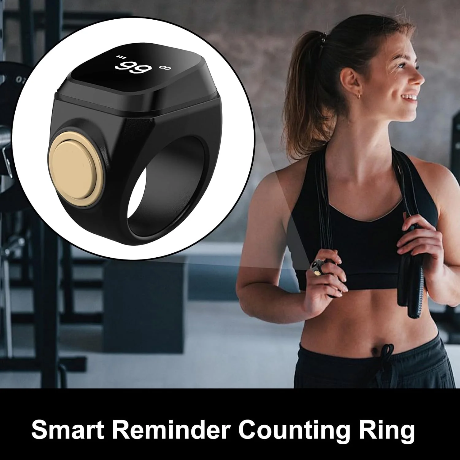 حلقه شمارنده، حلقه شمارش هوشمند، شمارنده دور، برای تناسب اندام، جلسات ورزشی، ردیابی فعالیت های میدانی، گلف روزانه