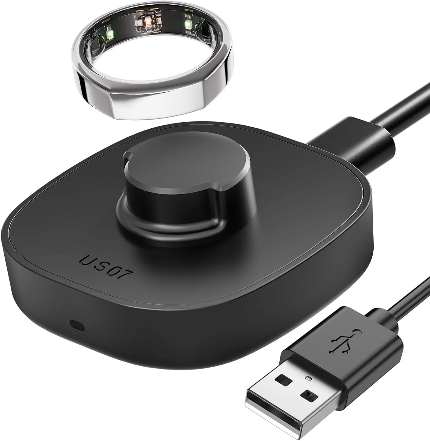 سازگار با شارژر حلقه هوشمند نسل 3 - پایه شارژ سریع و قابل حمل با کابل USB-C