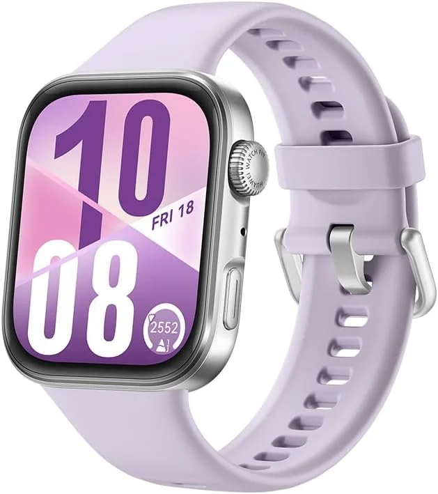 ساعت هوشمند HUAWEI Watch FIT 4، صفحه نمایش 1.82 اینچی، بیش از 100 حالت ورزشی، ردیاب تناسب اندام و سلامتی، دستیار تندرستی عاطفی، عمر باتری تا 10 روز، سازگار با iOS و Android، بنفش