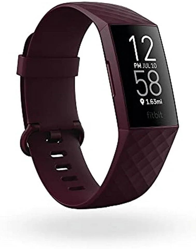 ردیاب تناسب اندام و فعالیت Fitbit Charge 4 با GPS داخلی، ضربان قلب، ردیابی خواب و شنا، رزوود/رزوود، سایز One Size