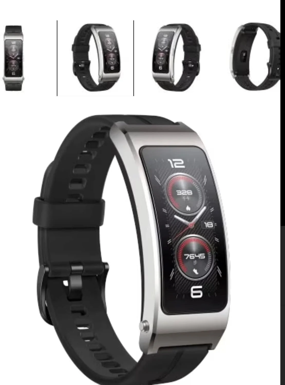 هواوی TalkBand B7 دستبند هوشمند، ردیاب فعالیت های ورزشی با صفحه نمایش رنگی 1.53 اینچی AMOLED، نظارت بر تناسب اندام در تمام طول روز، هندزفری بلوتوثی جداشدنی گرافیت مشکی (نسخه چینی)