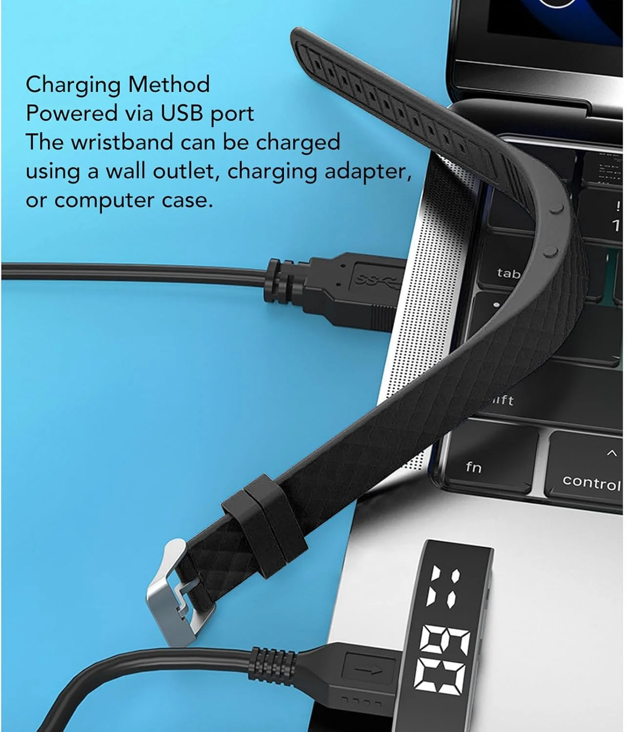 دستبند هوشمند Asixxsix، ردیاب فعالیت و تناسب اندام پوشیدنی، قابل شارژ USB، ردیاب خواب 24 ساعته، شمارنده قدم، قابلیت بیدار شدن با بالا آوردن مچ