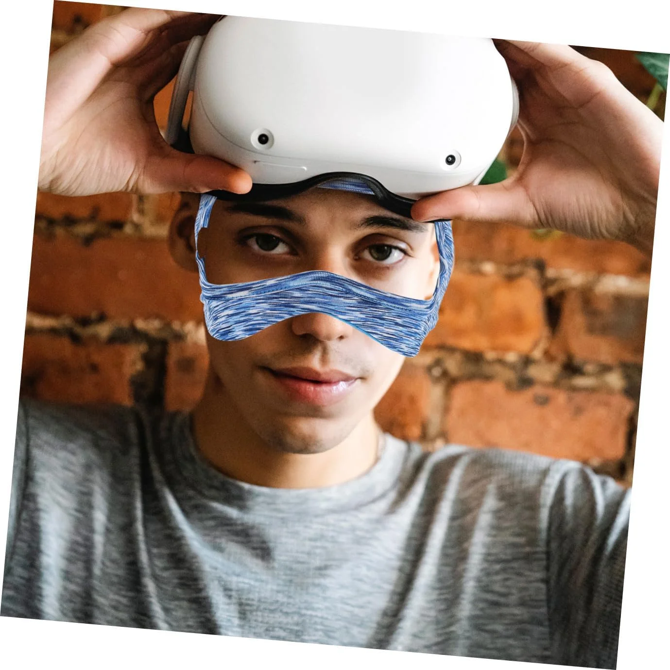 ماسک عینک واقعیت مجازی برای صورت، لوازم جانبی هدست واقعیت مجازی، کاپ چشم، پوشش ماسک چشم واقعیت مجازی سه بعدی جاذب عرق