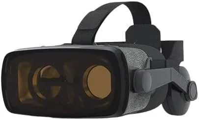 هدست واقعیت مجازی VR SHINE-CON 9.0، عینک سه بعدی VR با هدفون استریو HIFI، پارچه نبافته، کورتکس ریز متخلخل، سازگار با گوشی های هوشمند آیفون و اندروید